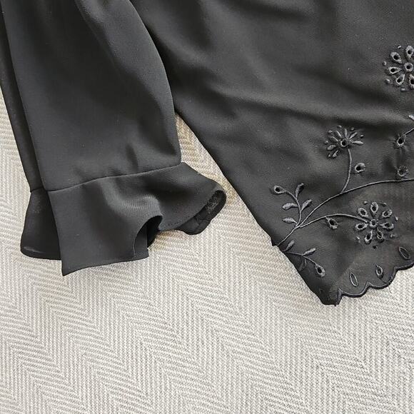 Studio I - Maxi Length 2 Piece Black Dress with Button Up Blouse Size 20W - Picture 14 of 16